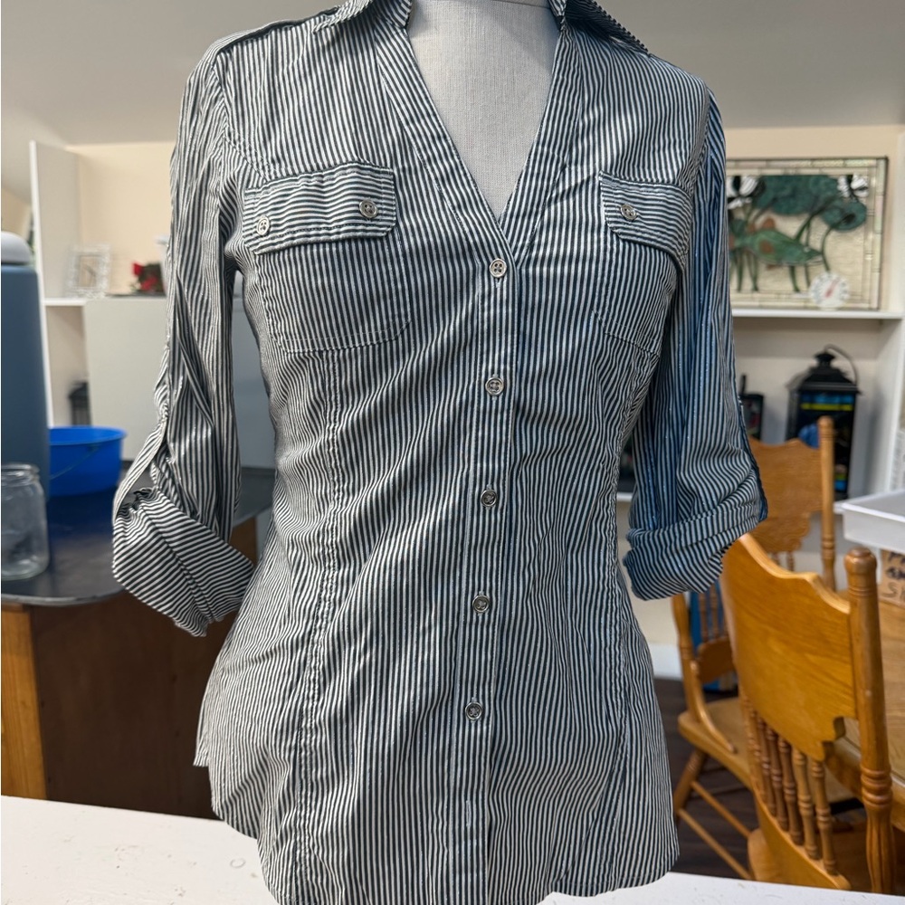 Express Monochrome Striped Shirt